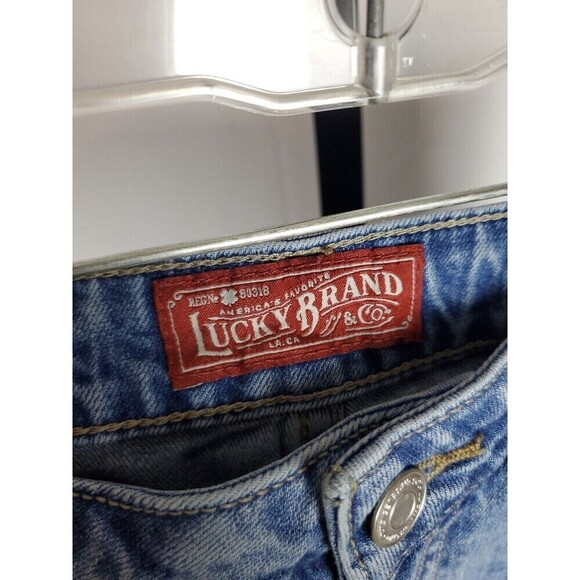 Lucky Brand Skinny Distressed Holes Jeans Women's Size 2 / 26 Light Blue Denim - Picture 4 of 16